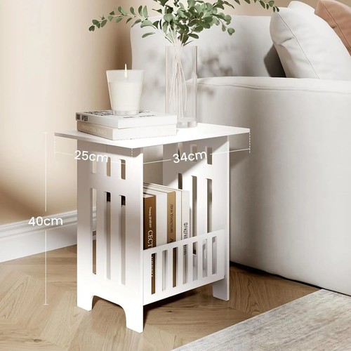 Small white bedside table - small,