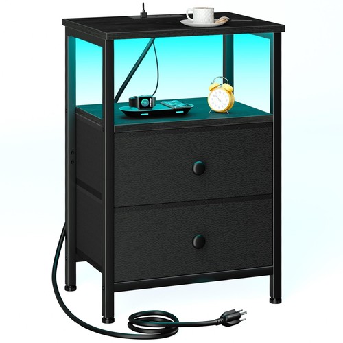 Night stand led - night, black